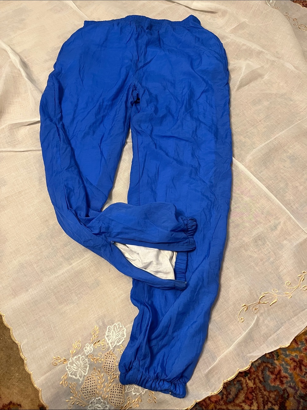 Men's Blue Elastic-Waist Casual Pants track pants